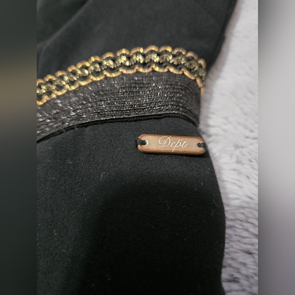 DEPT Black Jumpsuit with Gold Band. Size XS - Picture 5 of 10
